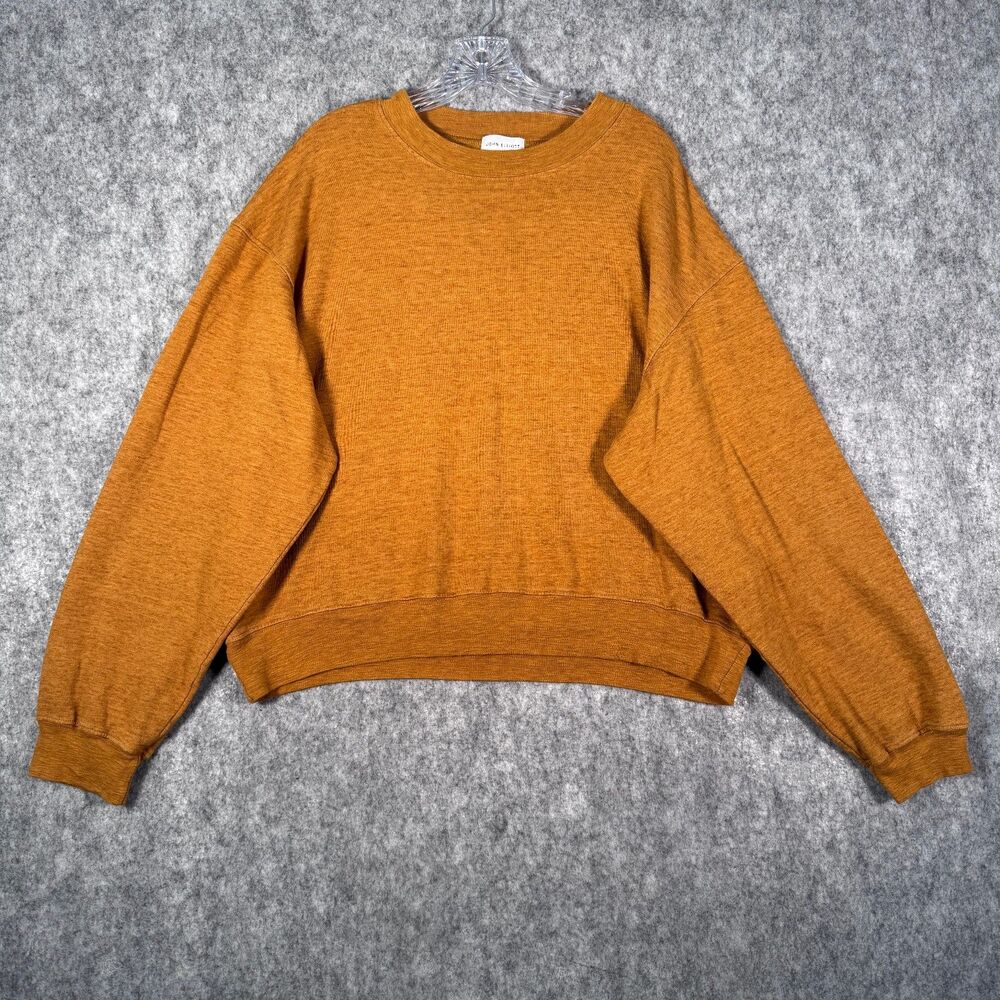 John Elliott Sweatshirt Womens Size 3 Orange Gold Crewneck Pullover Long Sleeve